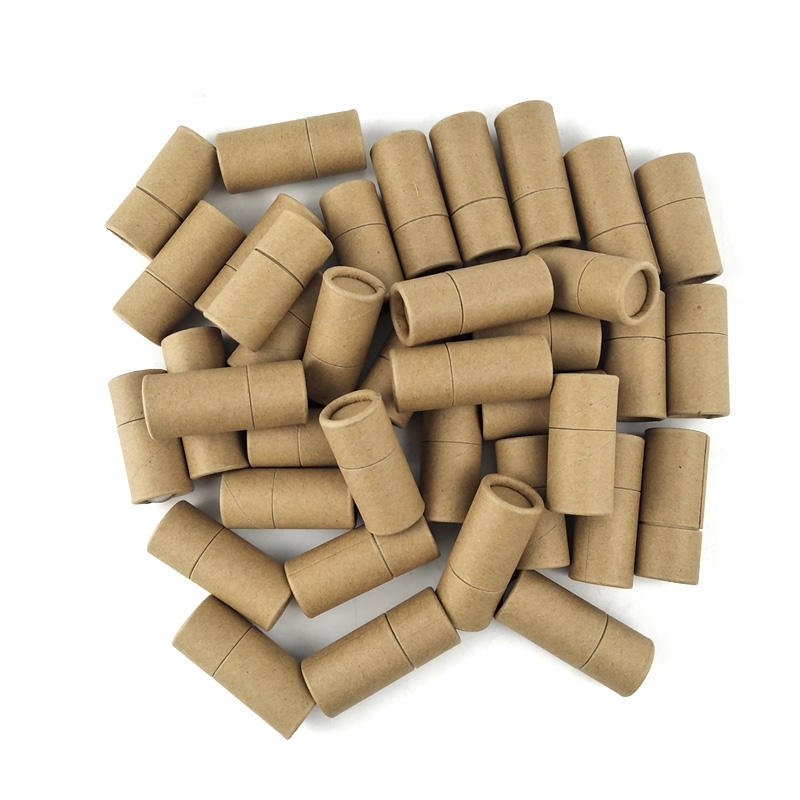 Tubos vendedores calientes de Lipbalm del tubo del papel del desodorante marrón de 0.5oz ECO con precio bajo