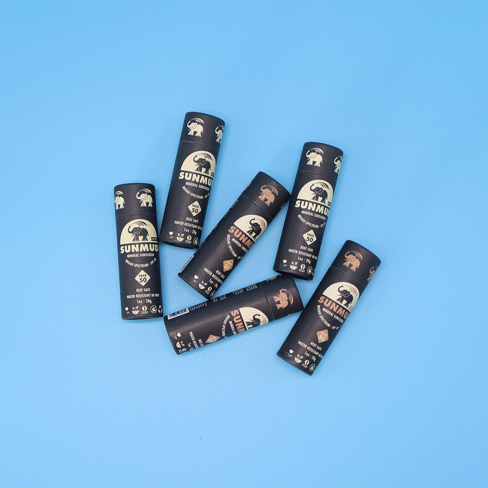 Venta caliente contenedor creativo cartón reciclable lápiz labial jabón bálsamo labial mantequilla palo de mantequilla cilindro de empuje embalaje de tubo de papel