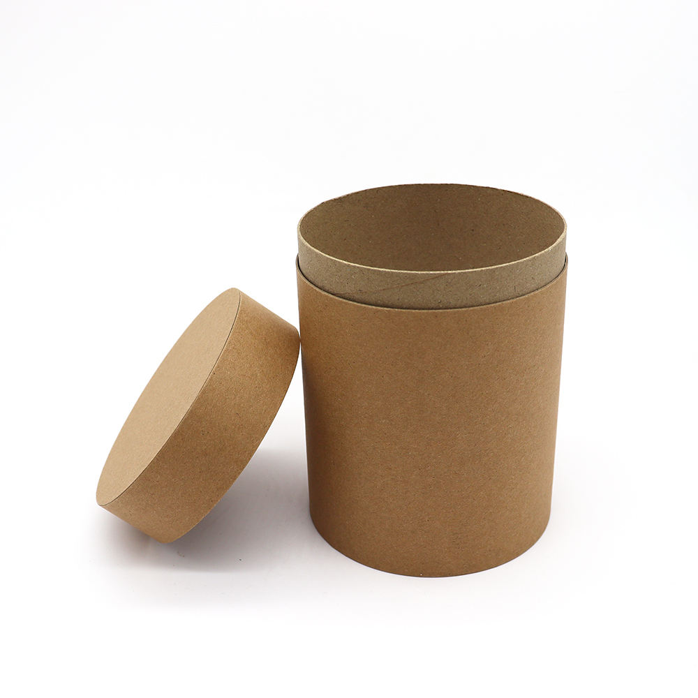 Embalaje de tubo de papel de té y café, tubo redondo de borde plano de cartón biodegradable de tamaño personalizado respetuoso con el medio ambiente