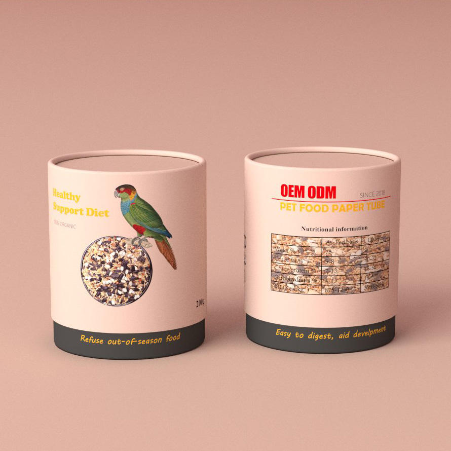 Impresión personalizada Cilindro biodegradable Alimentos Cartón de papel Bolsas de bote de té premium Embalaje de caja de tubo para paquete de té suelto