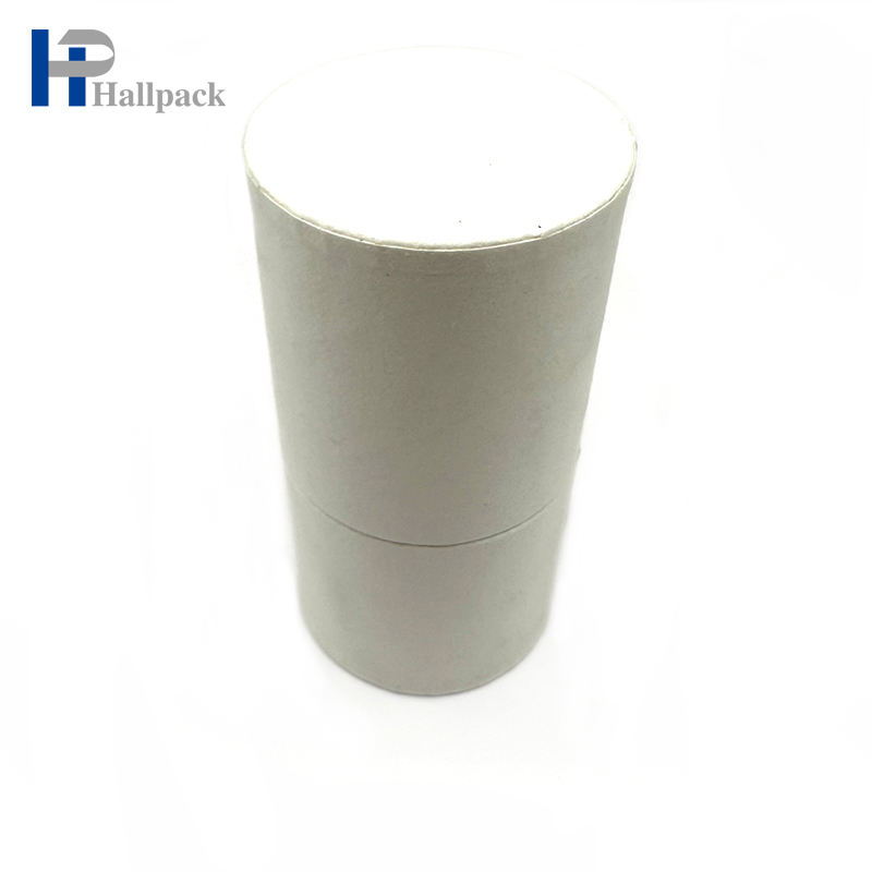 Tubo de papel blanco de cartón Kraft reciclado para envases cosméticos personalizados