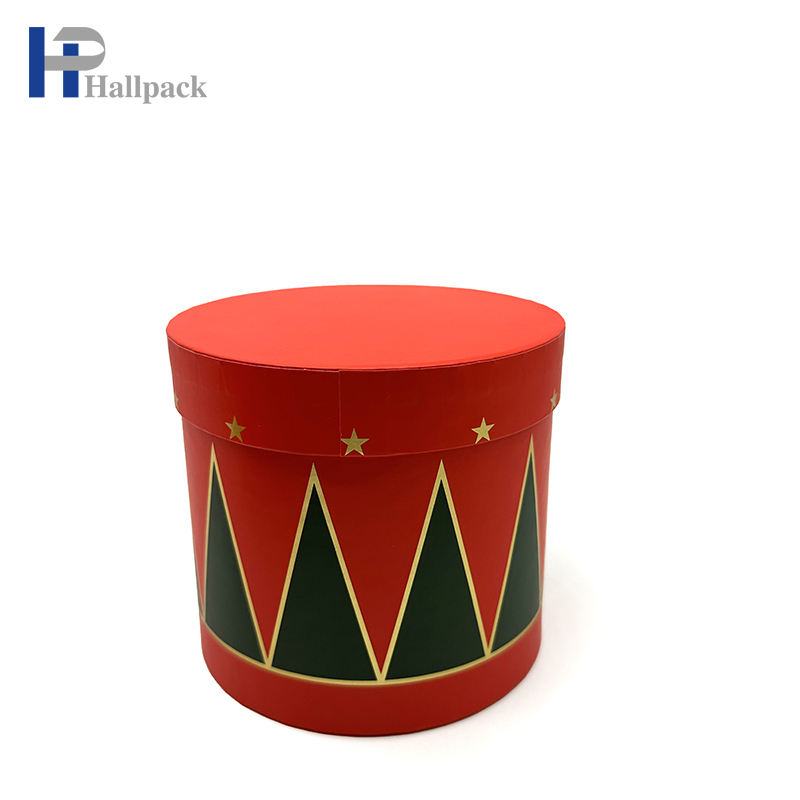 Tubo de papel de empaquetado de empaquetado de la caja de juguete determinada del regalo del estilo de la Navidad de la cartulina del cilindro de la impresión personalizada