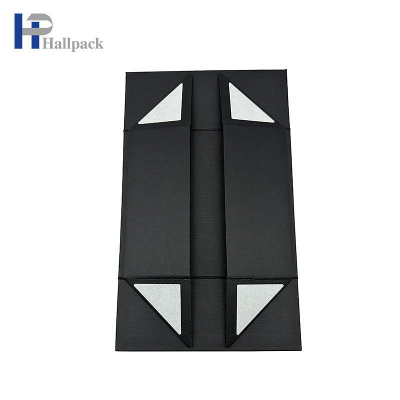 Caja de papel de encargo al por mayor del cartón plegable del negro de la caja de papel del embalaje de la impresión del logotipo