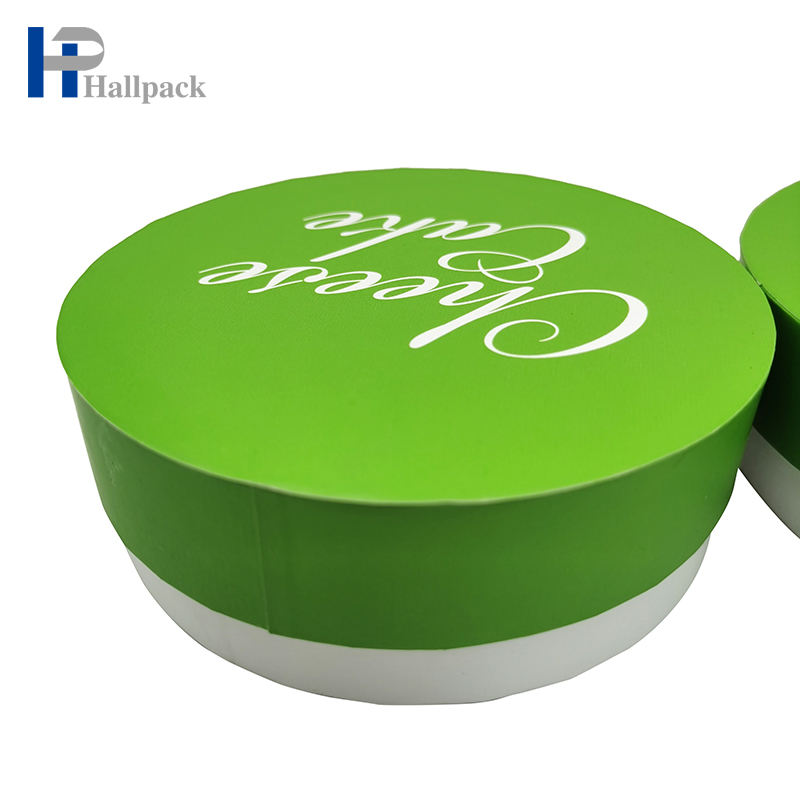 Empaquetado de tubo de papel de cilindro de torta de lado plano biodegradable personalizado de calidad alimentaria