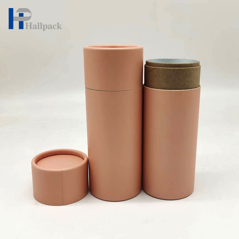 Los tubos de empaquetado redondos creativos impresos del papel de Kraft con Sifer modifican el cilindro de papel para requisitos particulares del rosa en polvo
