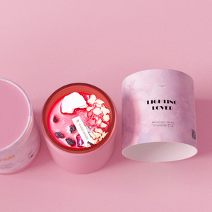 Tubo de embalaje de papel Kraft vacío personalizado, vela de cera de soja hecha a mano, cilindro de tarro de vidrio, caja de tubo redondo de papel de lujo