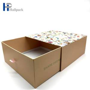 Caja de papel amistosa del regalo de la cartulina de Eco del logotipo de encargo al por mayor con la cinta