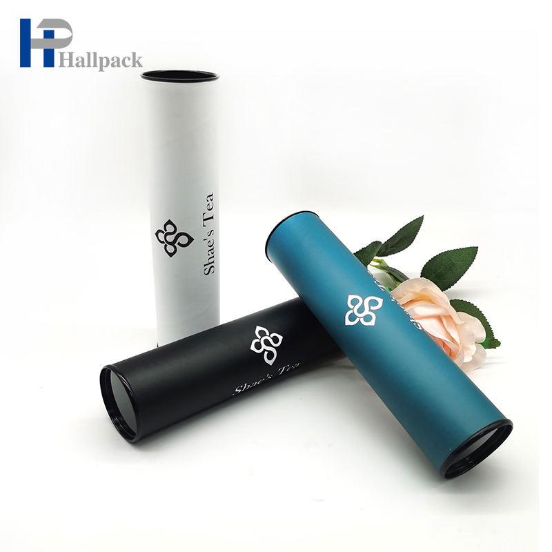 Tubo redondo de cartón Kraft con cubierta de hierro de lujo de tamaño personalizable para embalaje de tubo de papel con tapa metálica para alimentos domésticos