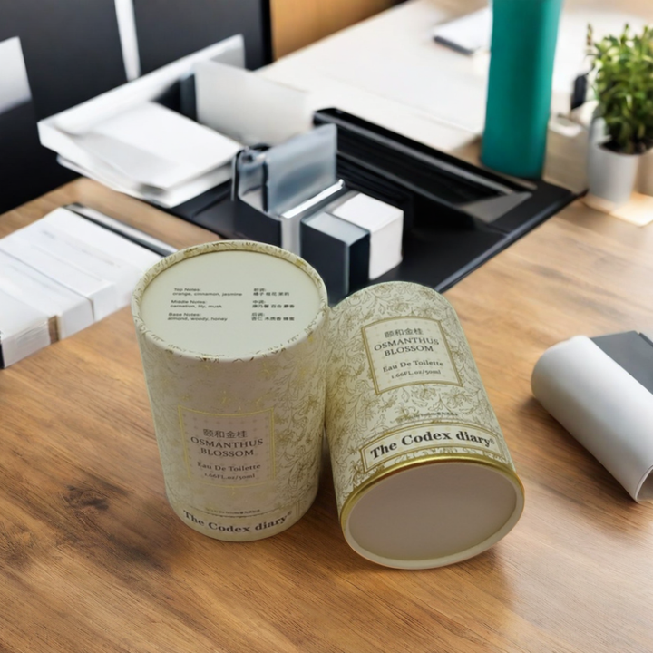 Caja de empaquetado del cilindro impreso de la categoría alimenticia Logotipo rígido personalizado Café Té Cartón Tubos redondos del papel del arte