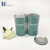 Tubo de papel de té redondo, latas de embalaje, tubo de papel de enlatado de comida con tapa de metal
