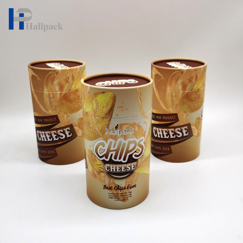 Latas de tubo de papel de cubierta interior de rasgón fácil con sello de calidad alimentaria al por mayor