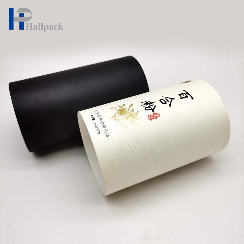 Empaquetado del tubo del papel del té del empaquetado del tubo del Libro Blanco del diseño de la cintura del rocío