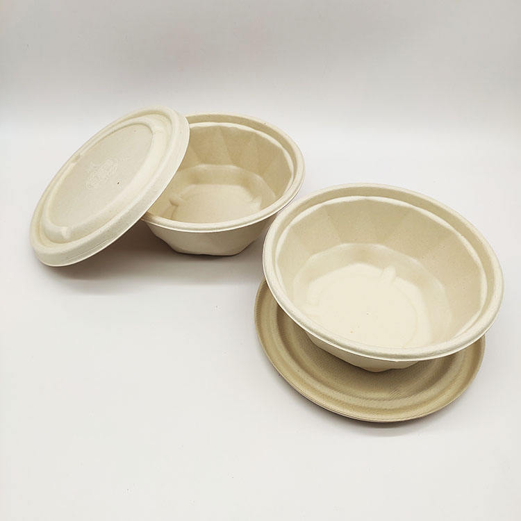 Envases de comida disponibles seguros de la pulpa de papel de la cubierta de la caña de azúcar de la fuente de la fábrica