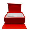 Caja de papel grande plegable magnética de encargo de lujo del tamaño con la cuerda de mano de cuero