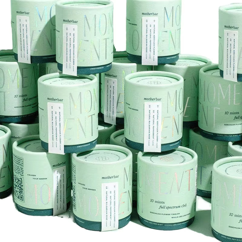 Embalaje de tubo de papel personalizado OEM y ODM para té suelto 60 g de caja redonda