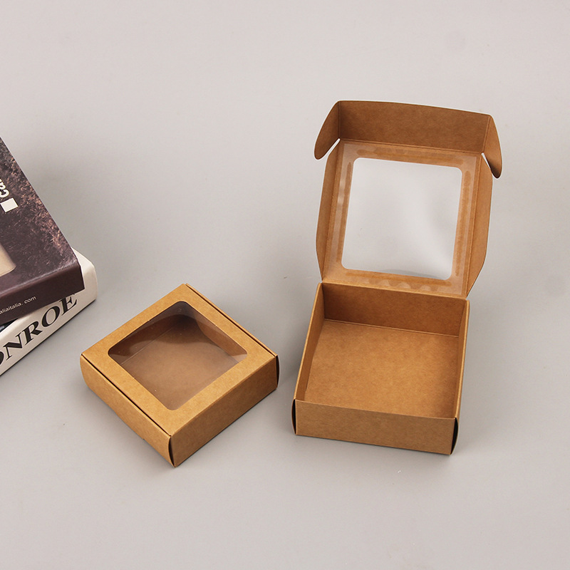 Use caja de envío de aviones plegables de papel corrugado con tinta de soya con ventanas con ventanas