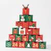 Embalaje de caja de calendario de adviento de adviento de Navidad biodegradable