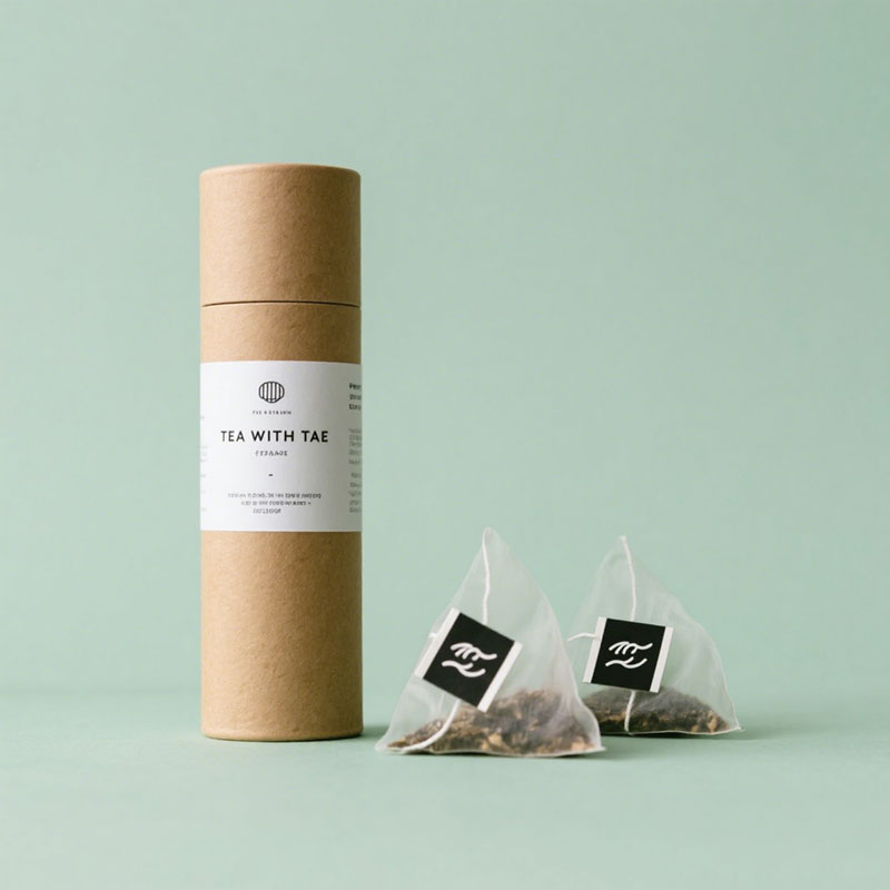 Logotipo personalizado biodegradable Embalaje de tubo de papel de cartón redondo para especias para especias