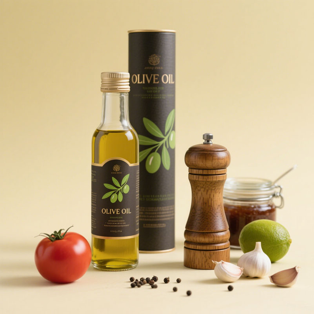 Embalaje de tubo de papel de caja de cartón de Kraft de Kraft biodegradable para aceite de oliva para aceite de oliva