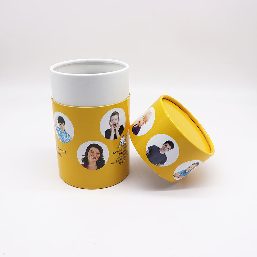 Tubo de caja de papel Kraft marrón de alta calidad, caja redonda blanca personalizada, embalaje de tubo de papel cilíndrico biodegradable negro