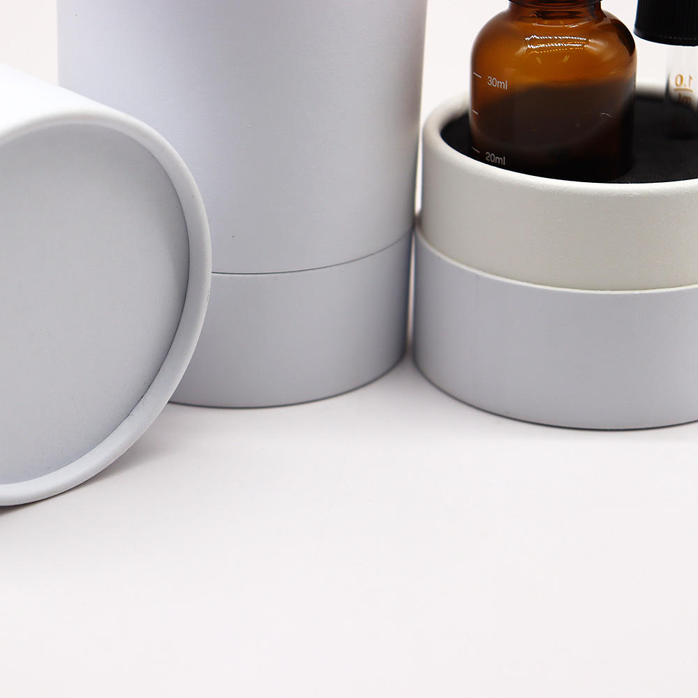 Venta al por mayor de lujo 30ml/50ml/80ml vela/perfume/caja de embalaje de cosméticos tubo de papel para aceite esencial