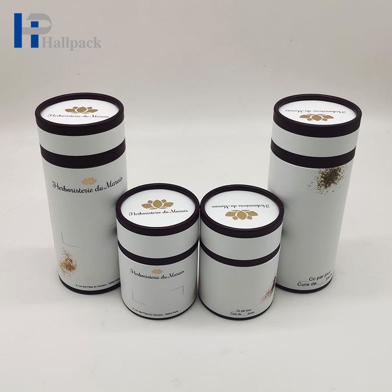 Tubo de papel de embalaje de dulces navideños de calidad alimentaria, 100% biodegradable