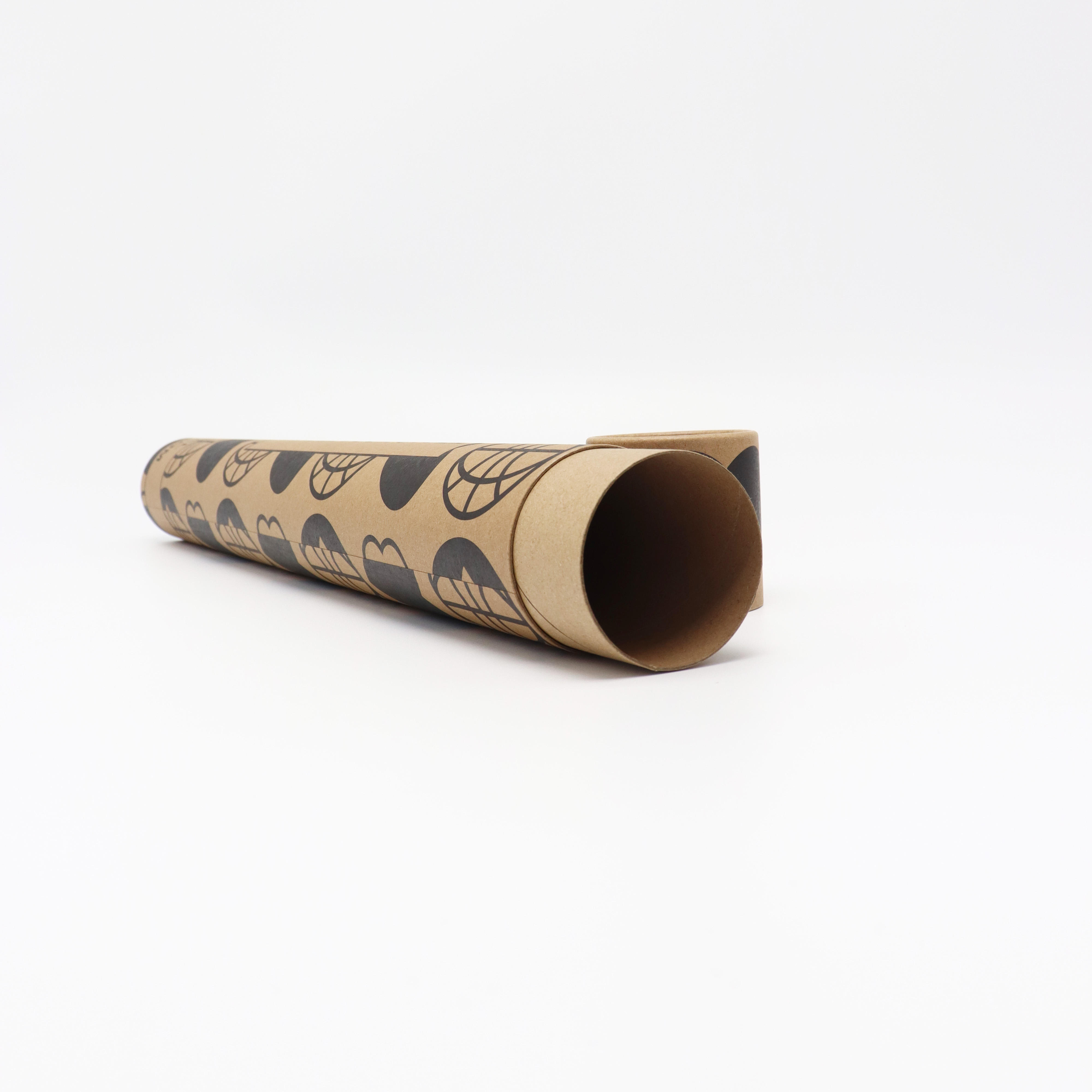Tubo de papel biodegradable con rodillo de lata de papel con cilindro de bola de tubo de papel Kraft impreso