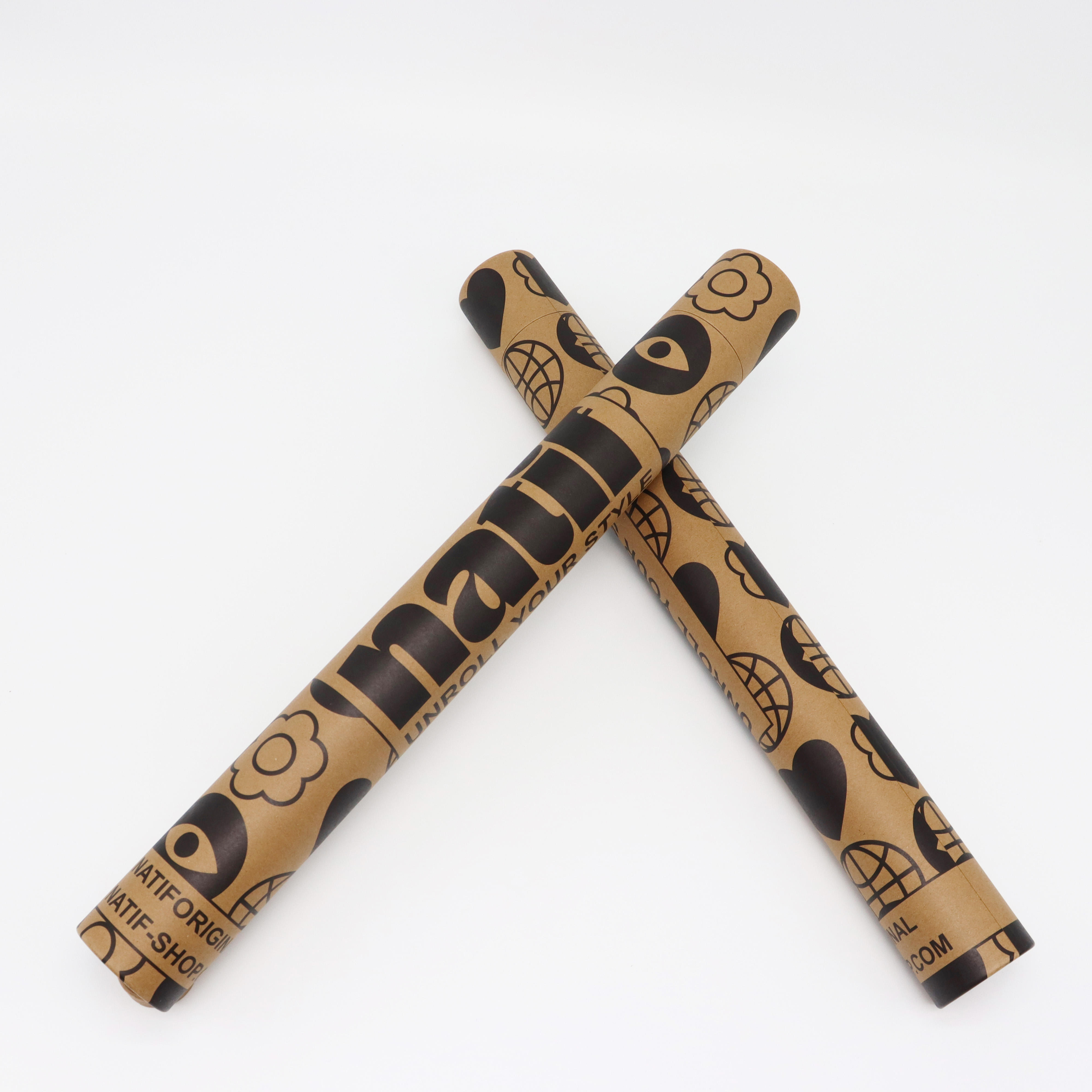 Tubo de papel biodegradable con rodillo de lata de papel con cilindro de bola de tubo de papel Kraft impreso