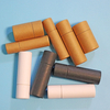 Tubo central de papel Kraft marrón, tubo de embalaje de papel, deadorante biodegradable blanco, brillo de labios, tubo de embalaje de bálsamo labial de papel Push Up