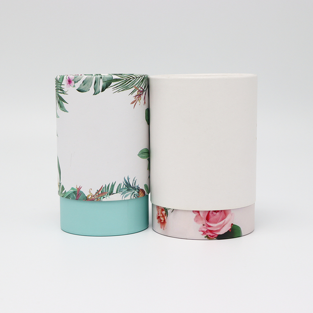 Caja de encargo amistosa del cilindro de la cartulina de la categoría alimenticia de Eco con el tubo de papel de la cubierta metálica que empaqueta para el té del café de las nueces