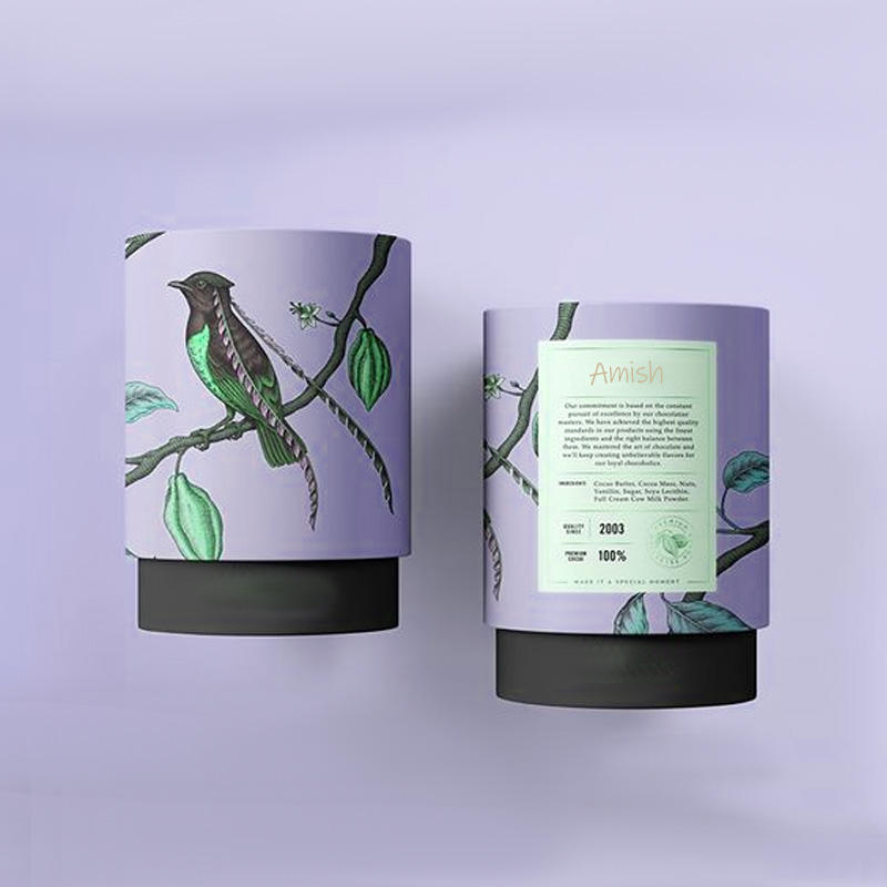 Cilindro biodegradable, embalaje de tubo de cartón de papel para alimentos, recipiente de té Premium, embalaje de caja de tubo para paquete de té suelto