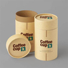 Paquete de caja de tubo redondo empaquetado en cartón de calidad alimentaria, diseño personalizado ecológico, para nueces, café, té
