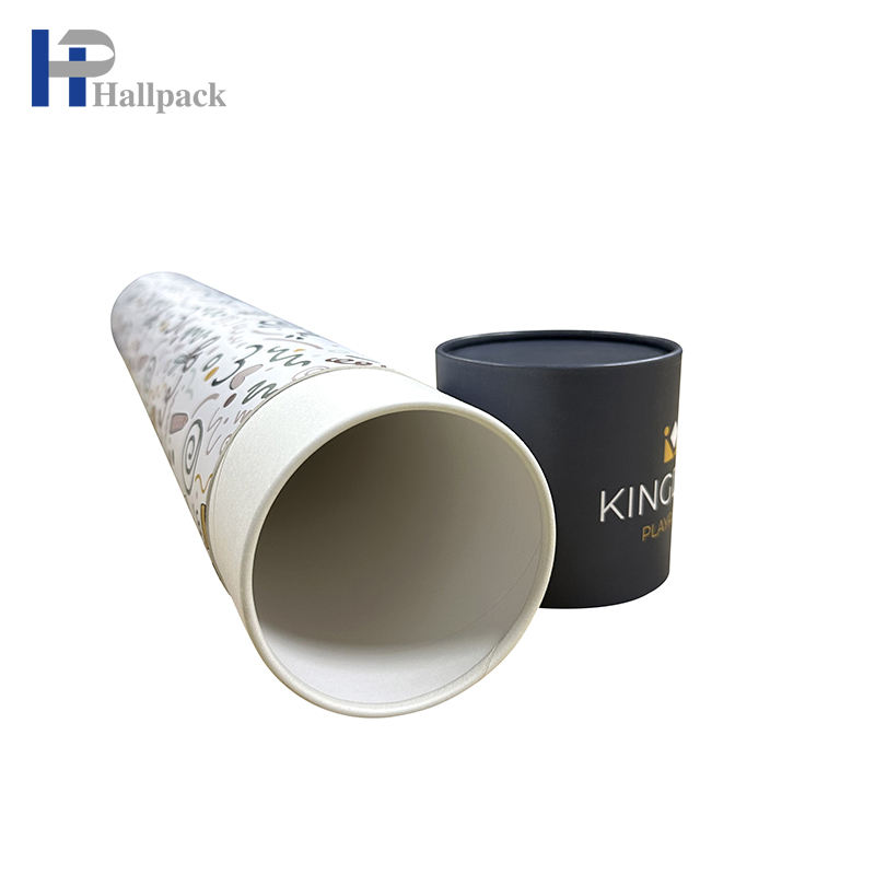 Tubo de papel largo del tubo de papel de Kraft del paquete redondo del arte del logotipo personalizado