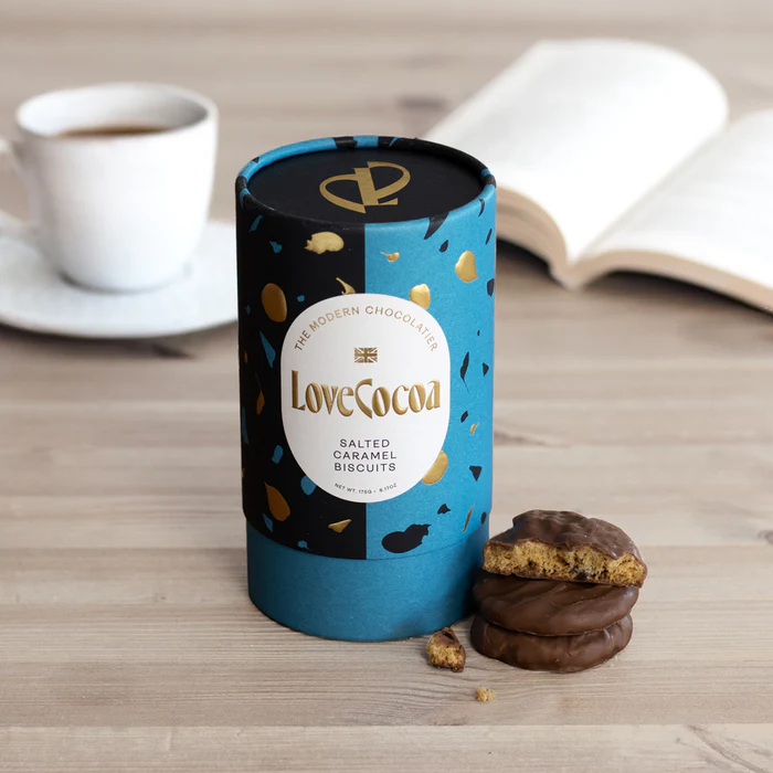Hallpack-caja de tubo redondo de lámina caliente personalizada, Kraft biodegradable para té, chocolate, embalaje de alimentos orgánicos, tubo de papel