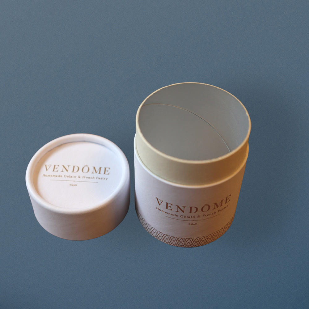Tubo de papel de aluminio de cilindro de cartón Kraft biodegradable personalizado OEM para envasado de alimentos, impresión de estampado que desaparece