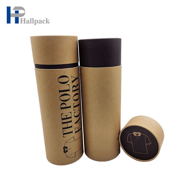 Embalaje de caja de bote de vela Premium de cartón de papel de comida de cilindro biodegradable de impresión personalizada para paquete de té suelto
