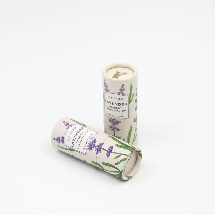 Embalaje cosmético personalizado de alta calidad, caja cilíndrica de cartón, tubo de papel, embalaje para perfume, esmalte de uñas, aceite esencial