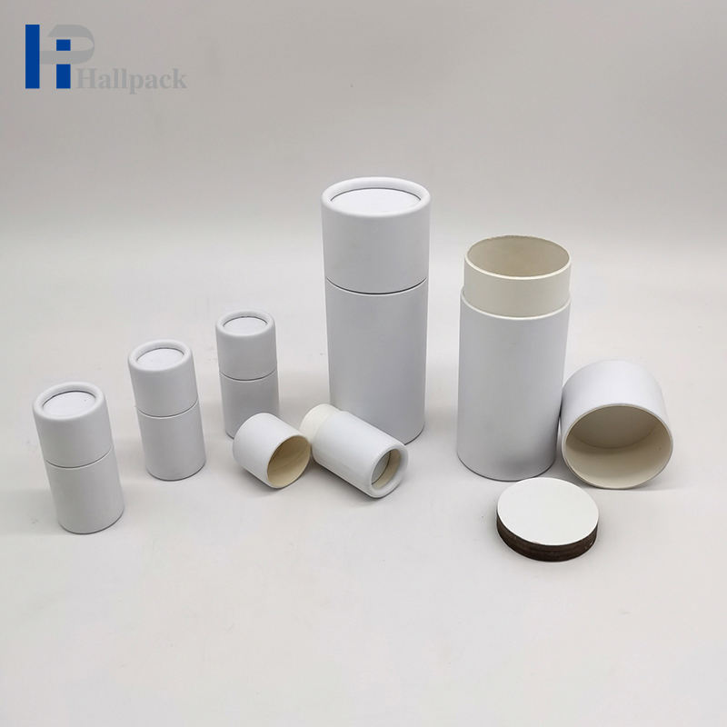 Cilindro de productos puntuales de 1oz, núcleo de embalaje cosmético, tubo de papel extraíble, cartón hecho, papel artesanal Kraft, embalaje de barra de loción