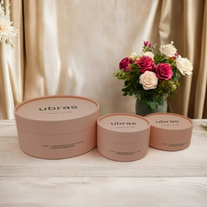 Cajas de tubos de embalaje de camisetas de cartón Kraft reciclado, papel artesanal redondo biodegradable con relieve para almacenamiento