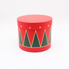 Conjunto para guardar las vacaciones, embalaje de cartón de regalo rojo, se puede personalizar, embalaje de caja de regalo de flores de papel redondo biodegradable