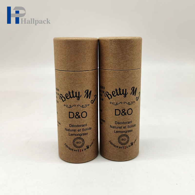 El tubo de papel reciclado biodegradable 0.3oz del protector labial de la cartulina del tubo empuja hacia arriba la tina del protector labial