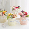 Tubo de papel Kraft de personalización de lujo, tubo de flores frescas, paquete de ramo reciclado, tubo de papel, paquete de rosas