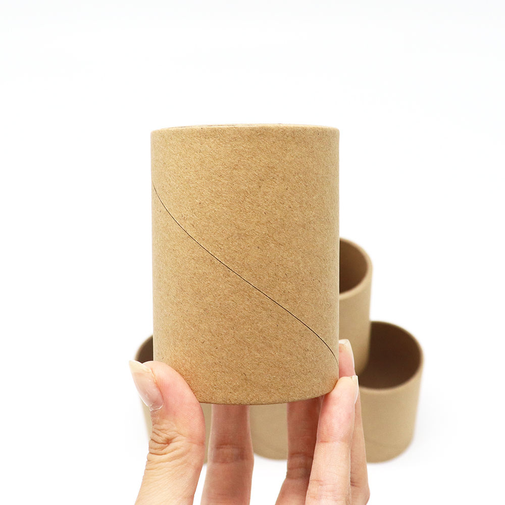 Tubo de papel Kraft de embalaje de papel redondo personalizado, caja de tubo cilíndrico de cartón, venta al por mayor