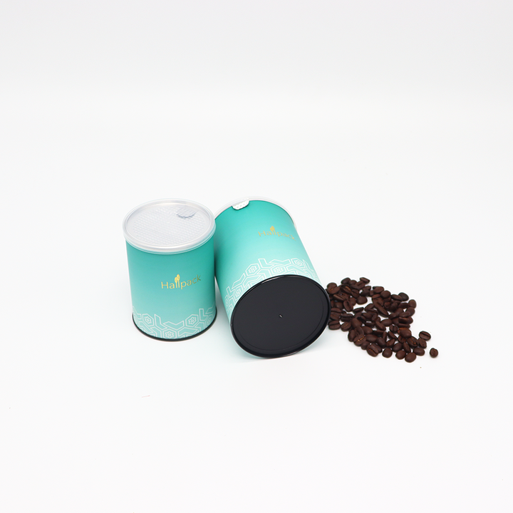 Paquete de papel de calidad alimentaria, diseño personalizado, respetuoso con el medio ambiente, embalaje de tubo de papel de sellado de Metal fácil de despegar para nueces, café y té