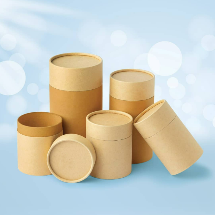 Tubo de papel Kraft personalizado 100% respetuoso con el medio ambiente, embalaje de alimentos, hoja, té, flor, tubo de embalaje