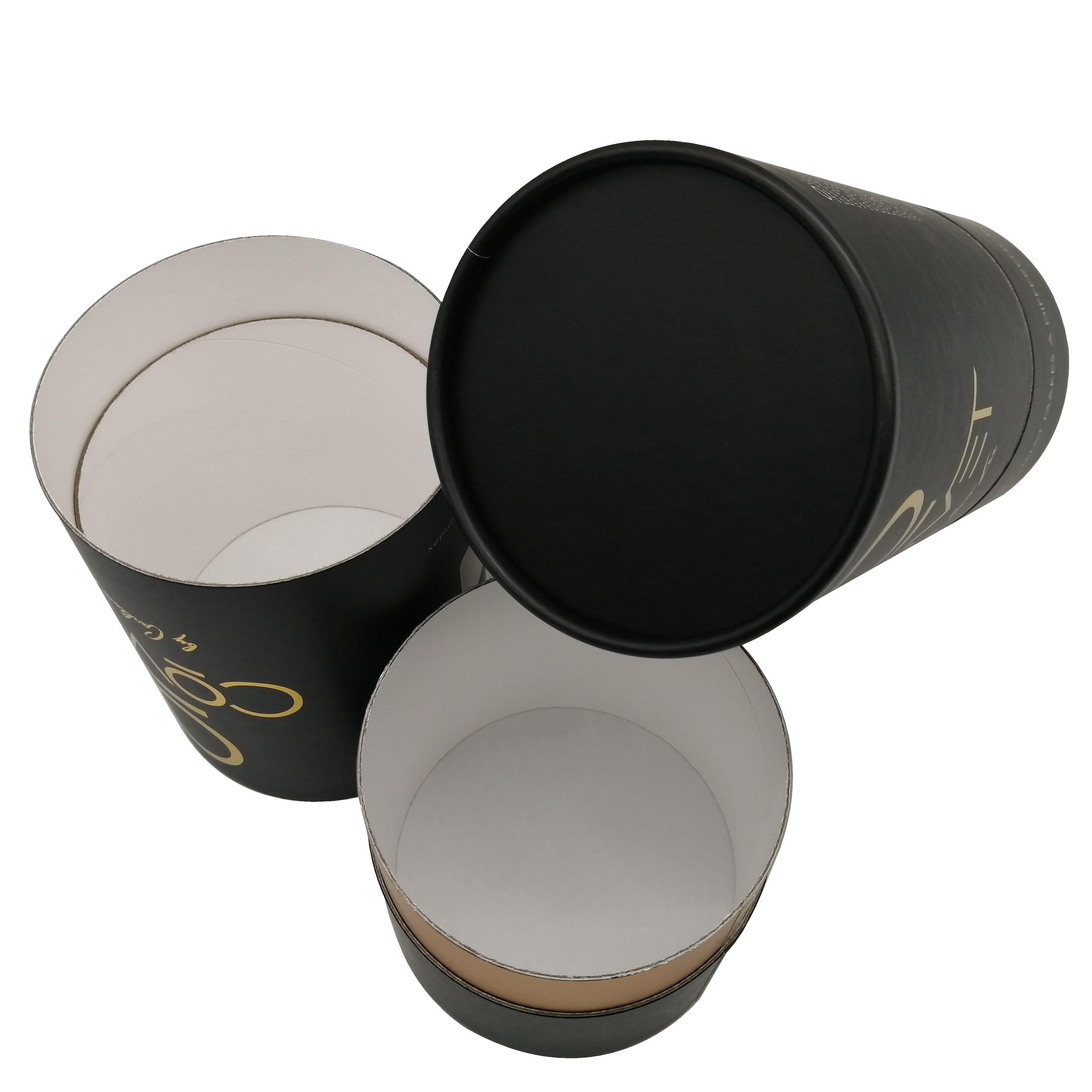 Caja redonda impresa personalizada, cartón cilíndrico reciclado marrón ecológico para embalaje de camisetas y manualidades, gran oferta