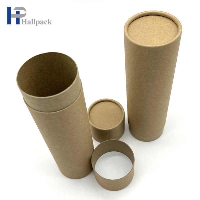 Tubo de papel redondo de Brown Kraft, tubo de papel de relleno de bálsamo de papel artístico