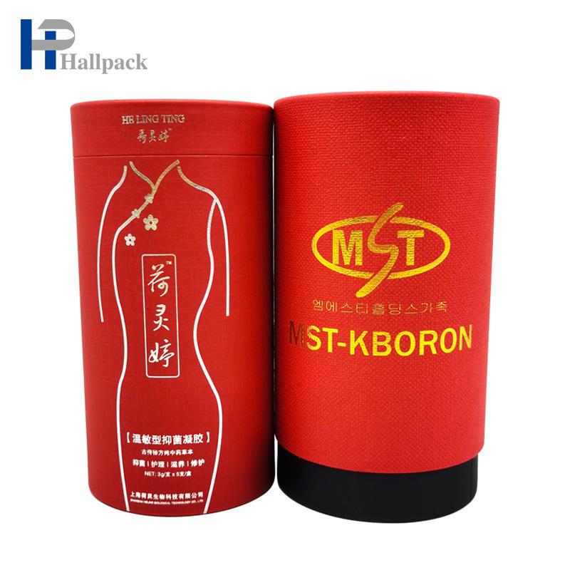 Embalaje de papel de tubo de núcleo Kraft cosmético de venta directa de fábrica