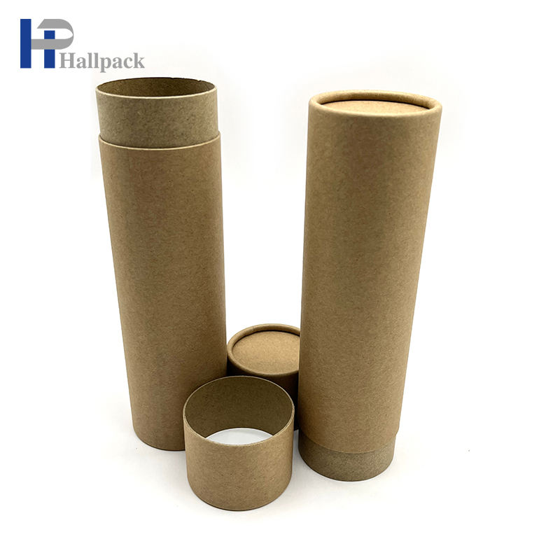 Tubo de papel del cilindro del bote de papel ningún tubo de papel de Brown Kraft de la impresión