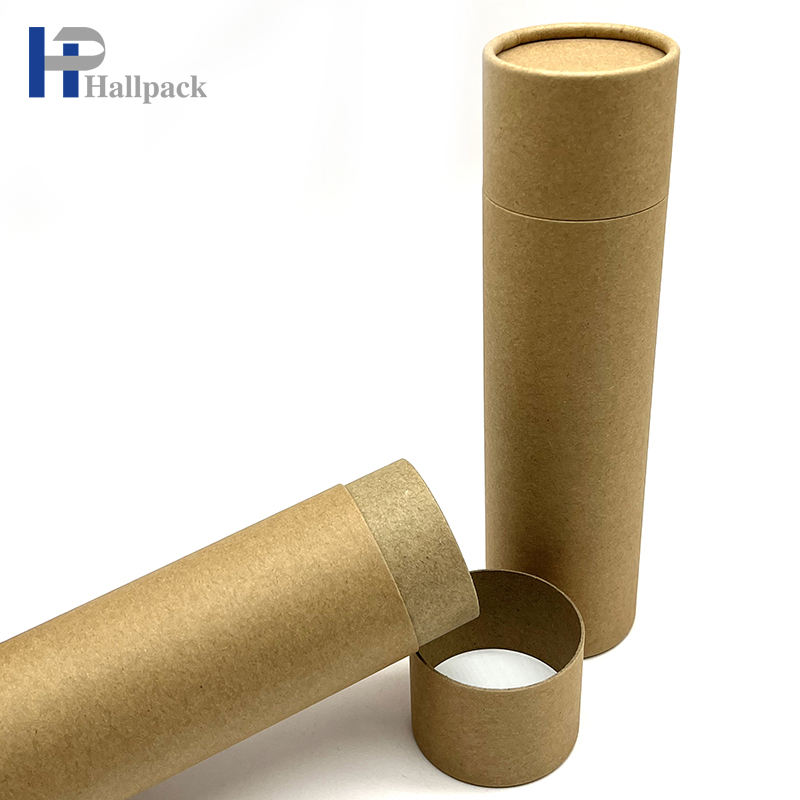 Tubo de papel del cilindro del bote de papel ningún tubo de papel de Brown Kraft de la impresión